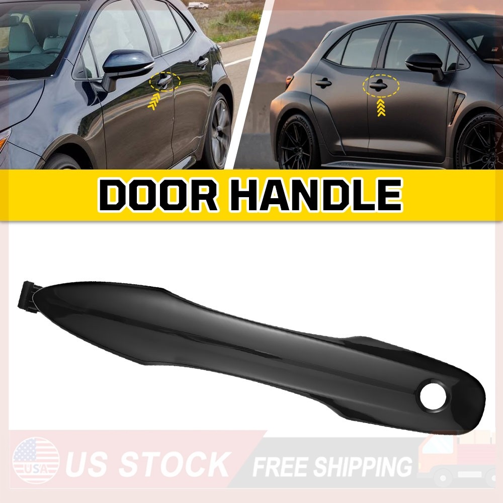 For Toyota Camry 18-23 Front Driver Side Outer Exterior Door Handle Glossy Black