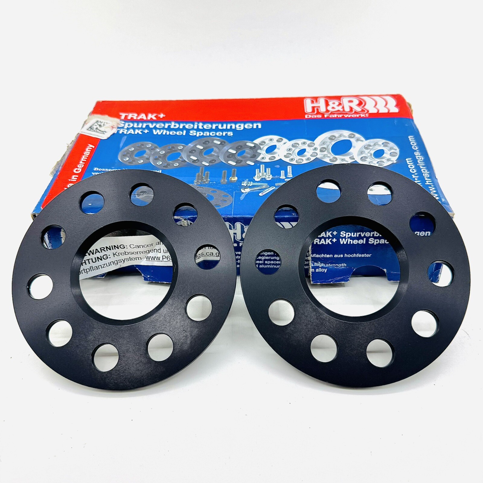 H&R Trak+ 5mm Wheel Spacers | 5x100 CB56 12x1.25 Black | New Open Box (Pair)