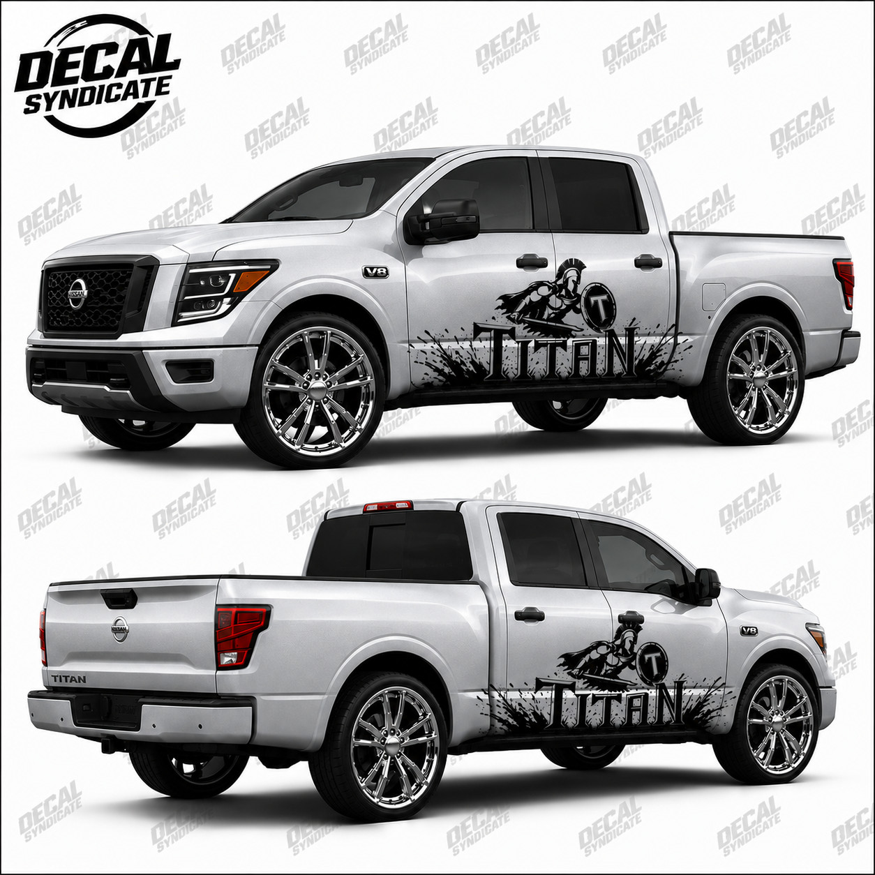 Nissan Titan Truck Bed Side Decal Vinyl Graphics Sticker Custom Pickup