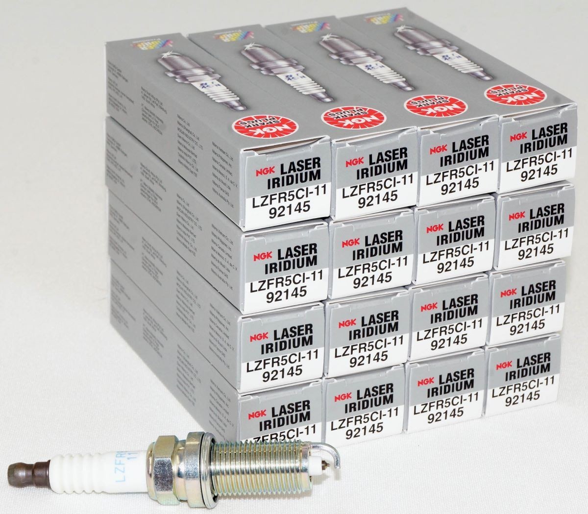 16 Pack Genuine NGK 92145 Laser Iridium Spark Plug LZFR5CI-11 for Mopar Vehicles 16 Pack Genuine NGK 92145 Laser Iridium Spark Plug LZFR5CI-11 for Mopar Vehicles