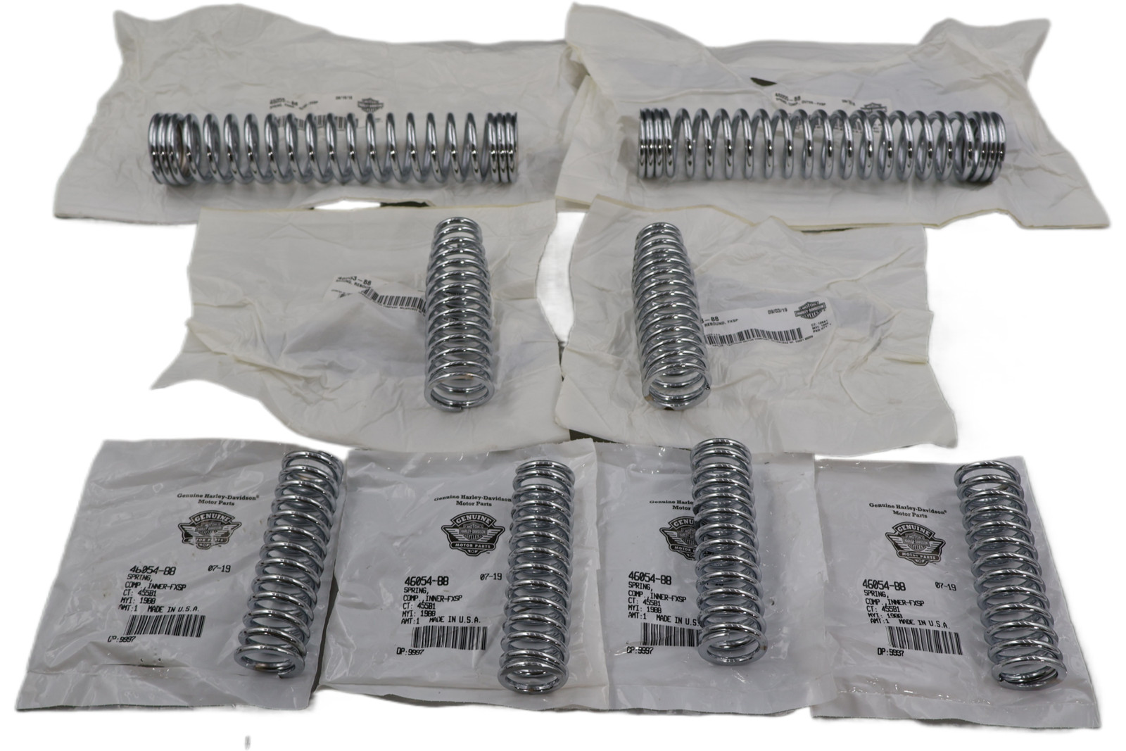 46054-88 46053-88 46055-88 NEW OEM HARLEY SPRINGER FL FX HERITAGE SPRINGS 46054-88 46053-88 46055-88 NEW OEM HARLEY SPRINGER FL FX HERITAGE SPRINGS