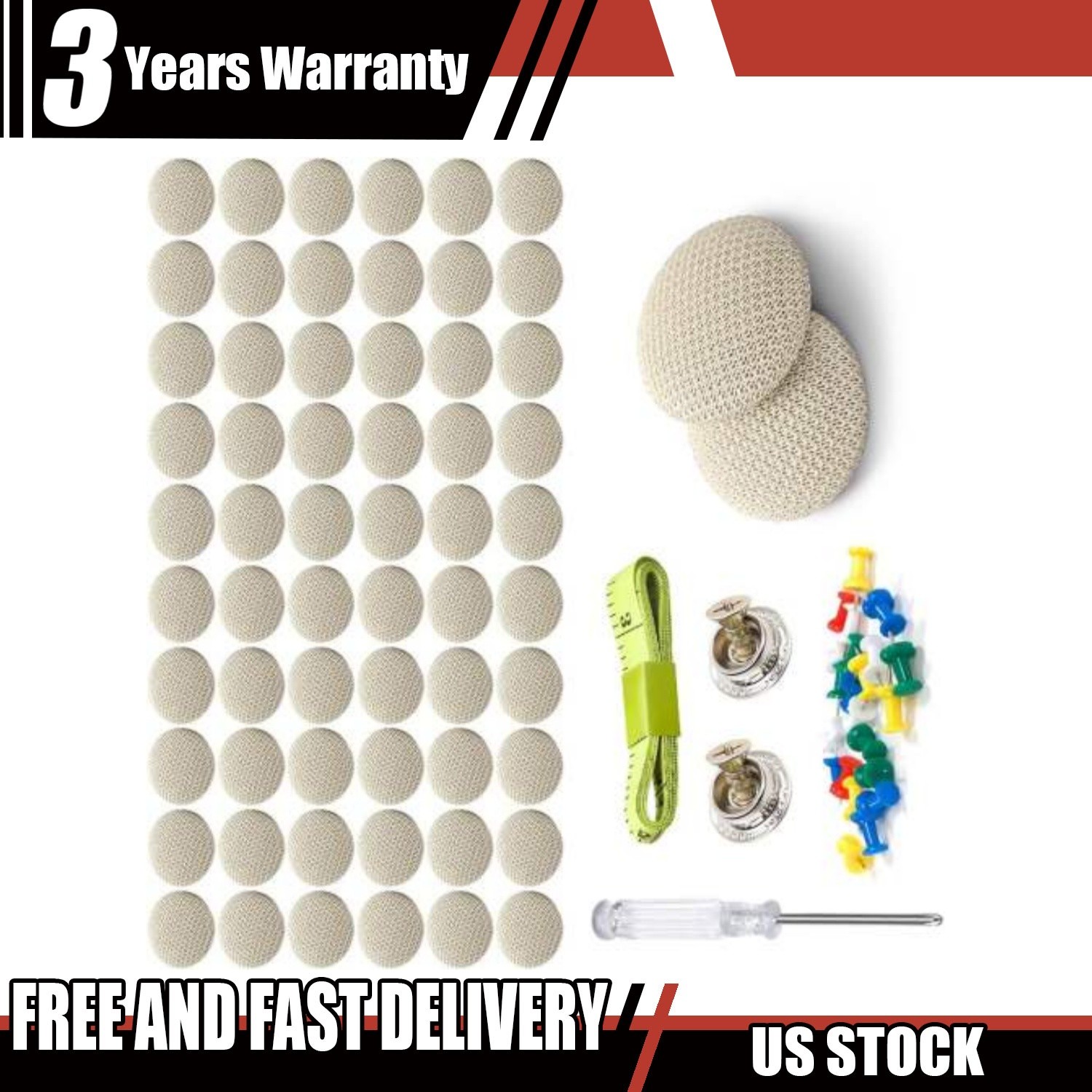 60Pcs Car Roof Liner Ceiling Kit Repair Buckle Sagging Headliner Pins Rivet Snap