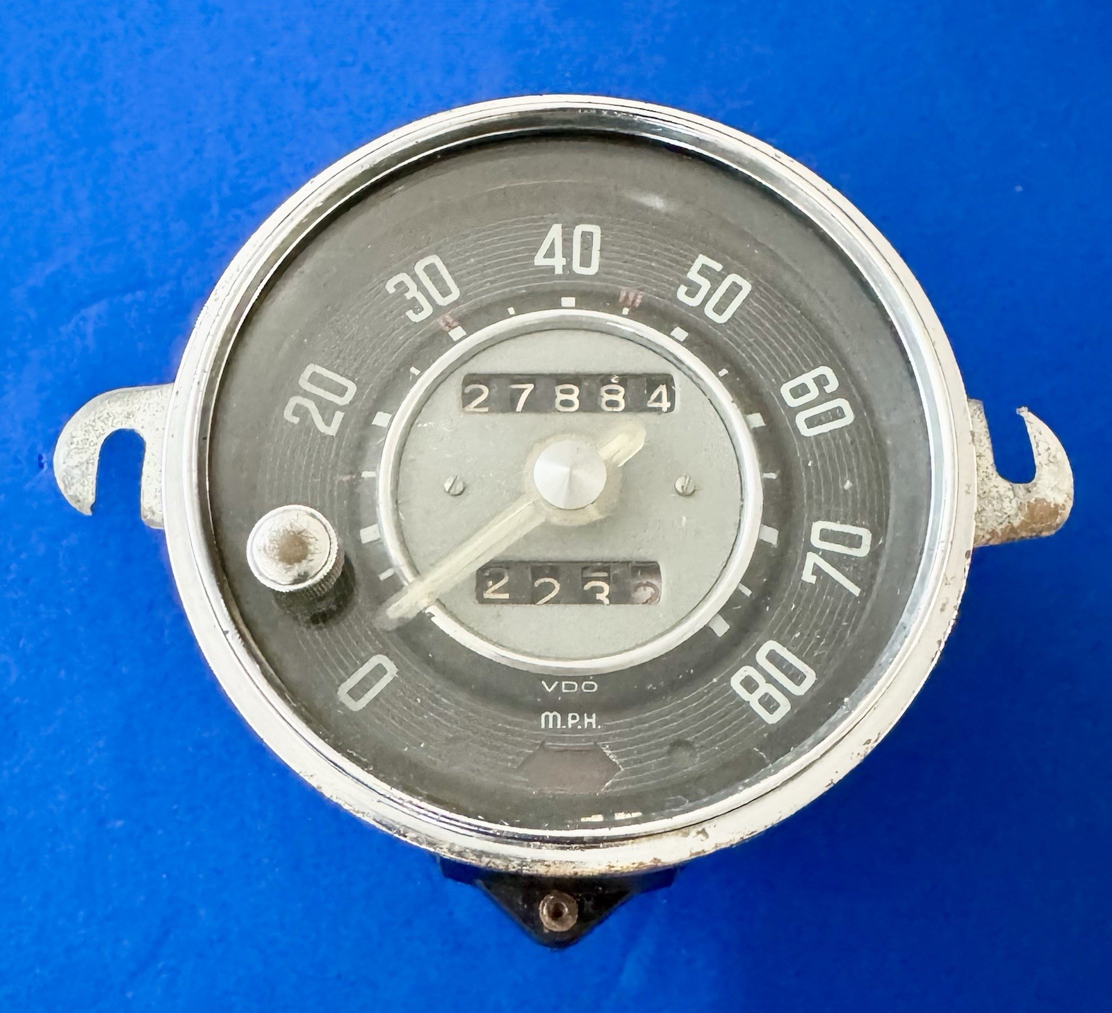 VTG ORIG Early VW VDO trip Speedo speedometer oval beetle Bug RARE VTG ORIG Early VW VDO trip Speedo speedometer oval beetle Bug RARE