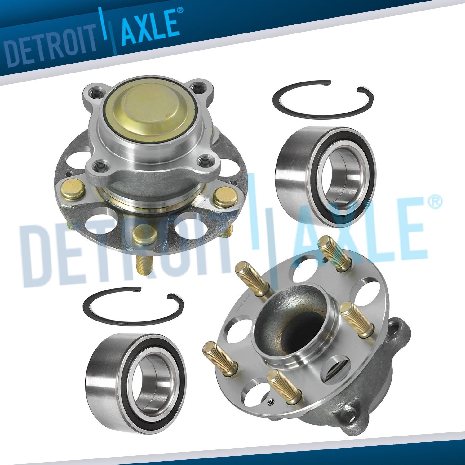 FWD 4pc Rear Wheel Bearing Hubs Front Wheel Bearings for Acura TLX Honda Accord