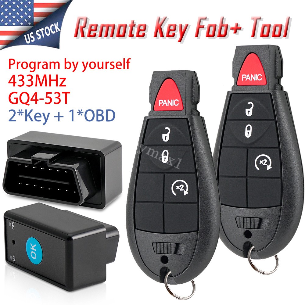 2 For Dodge Ram 1500 2500 Remote Key Fob + Programmer 2013 2014 2015 2016 2017