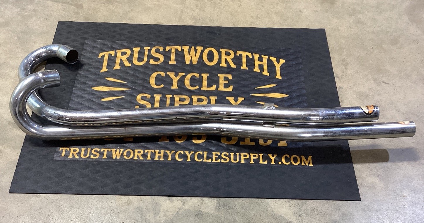 VINTAGE NOS TRIUMPH UNIT 500CC MCM LH RH CROSSOVER EXHAUST PIPES T100R T100C 5TA