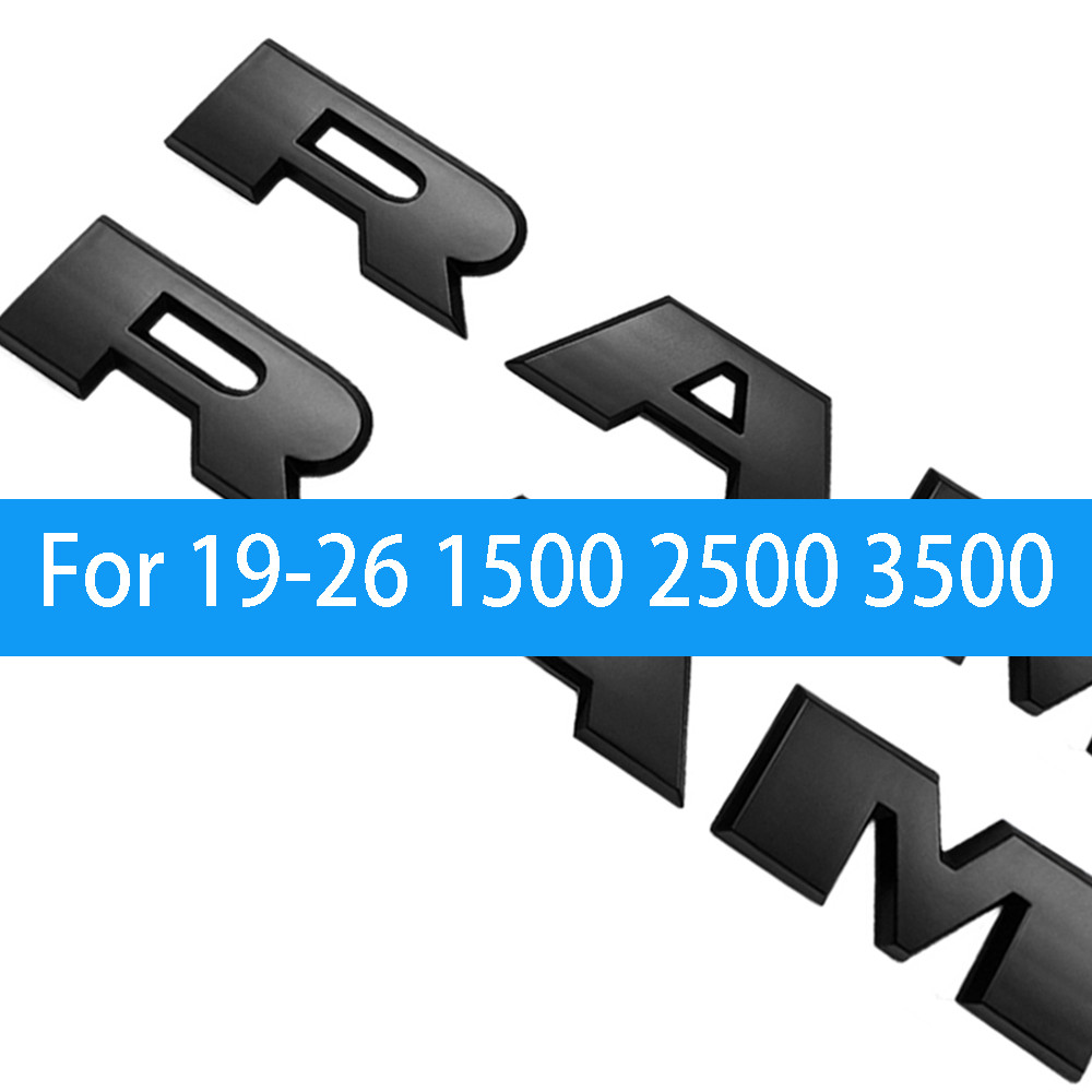 2PCS Black Front Door Side Letter Emblem For 2019-2026 15 25 35 Badge 00