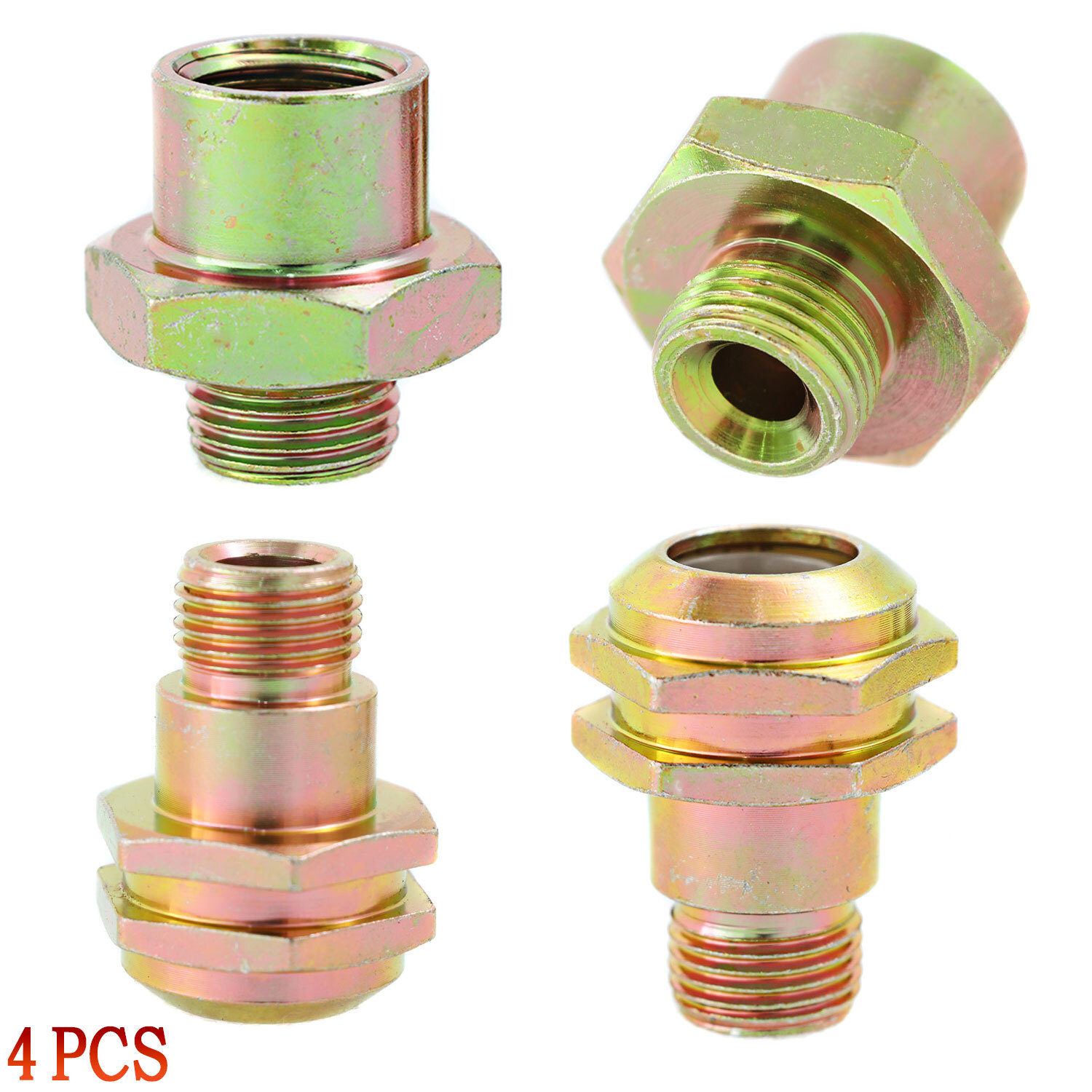 4PCS 5/8-18UNF Transmission Oil Cooler Line Connector Adapter Radiator Fitting 4PCS 5/8-18UNF Transmission Oil Cooler Line Connector Adapter Radiator Fitting