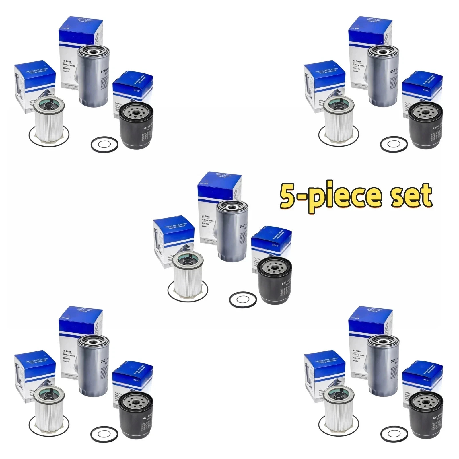 5PCS For2013-2018 RAM 6.7L Cummins Oil & Fuel Filter Kit 2500 3500 4500 5500 OEM