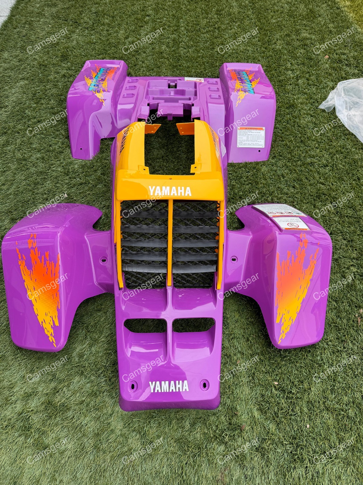 Yamaha Banshee 350 Fenders Set + Graphics Purple Yellow 1995 new Yamaha Banshee 350 Fenders Set + Graphics Purple Yellow 1995 new