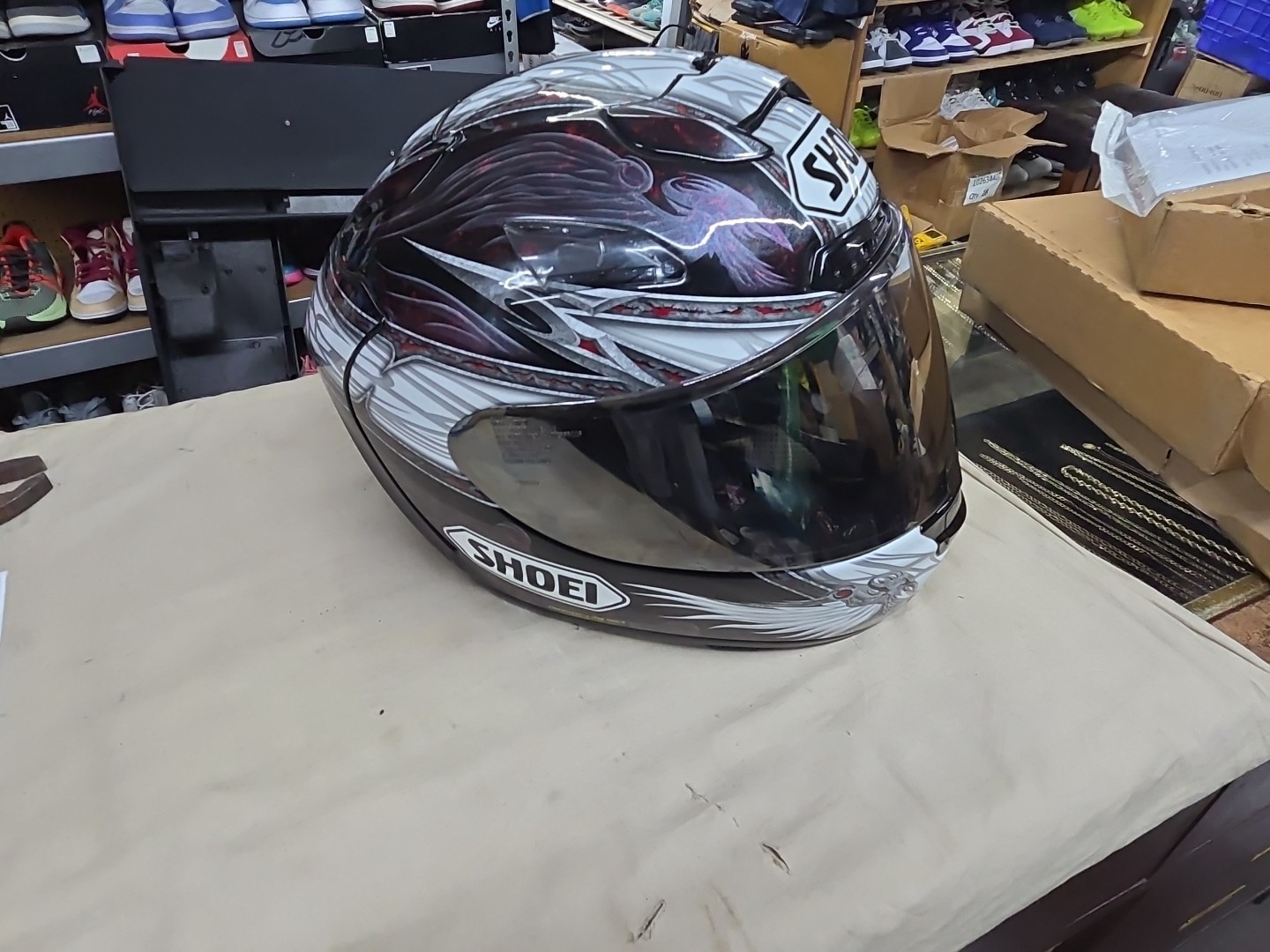 Vintage Shoei X-Twelve/X-12 Martyr TC-5 Full Face Helmet/Dark Smoke Visor/Medium Vintage Shoei X-Twelve/X-12 Martyr TC-5 Full Face Helmet/Dark Smoke Visor/Medium