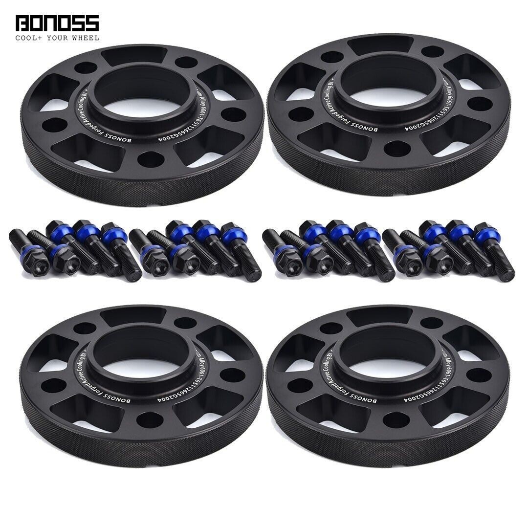 2x12mm+2x15mm for Porsche Panamera BONOSS Wheel Spacer 5x130 CB71.6 +14x1.5 Bolt