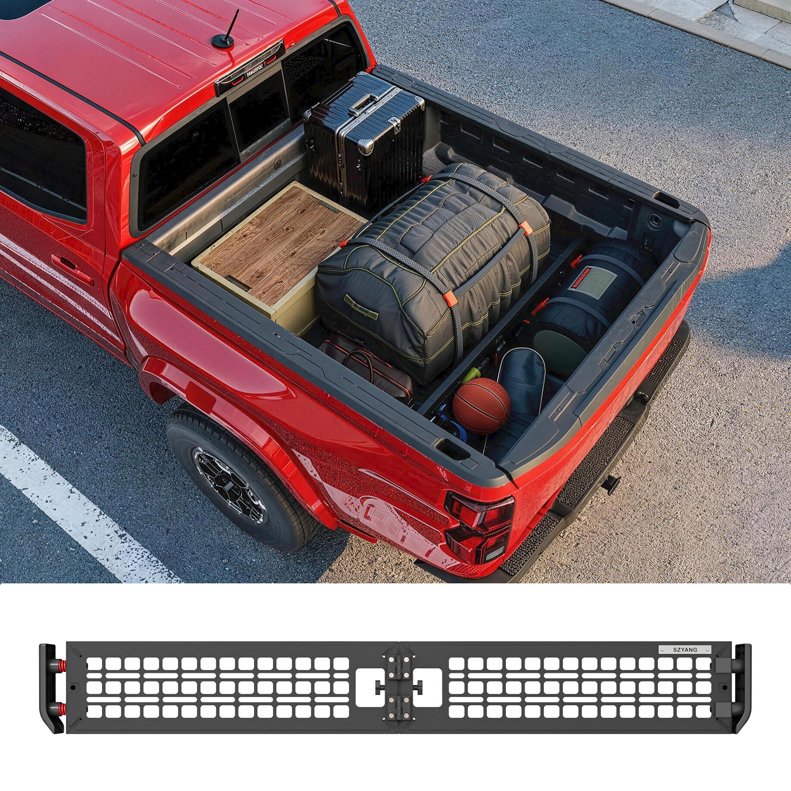 For 2023-2026 Chevy Colorado Truck Bed Divider Cargo Manager Molle Panel