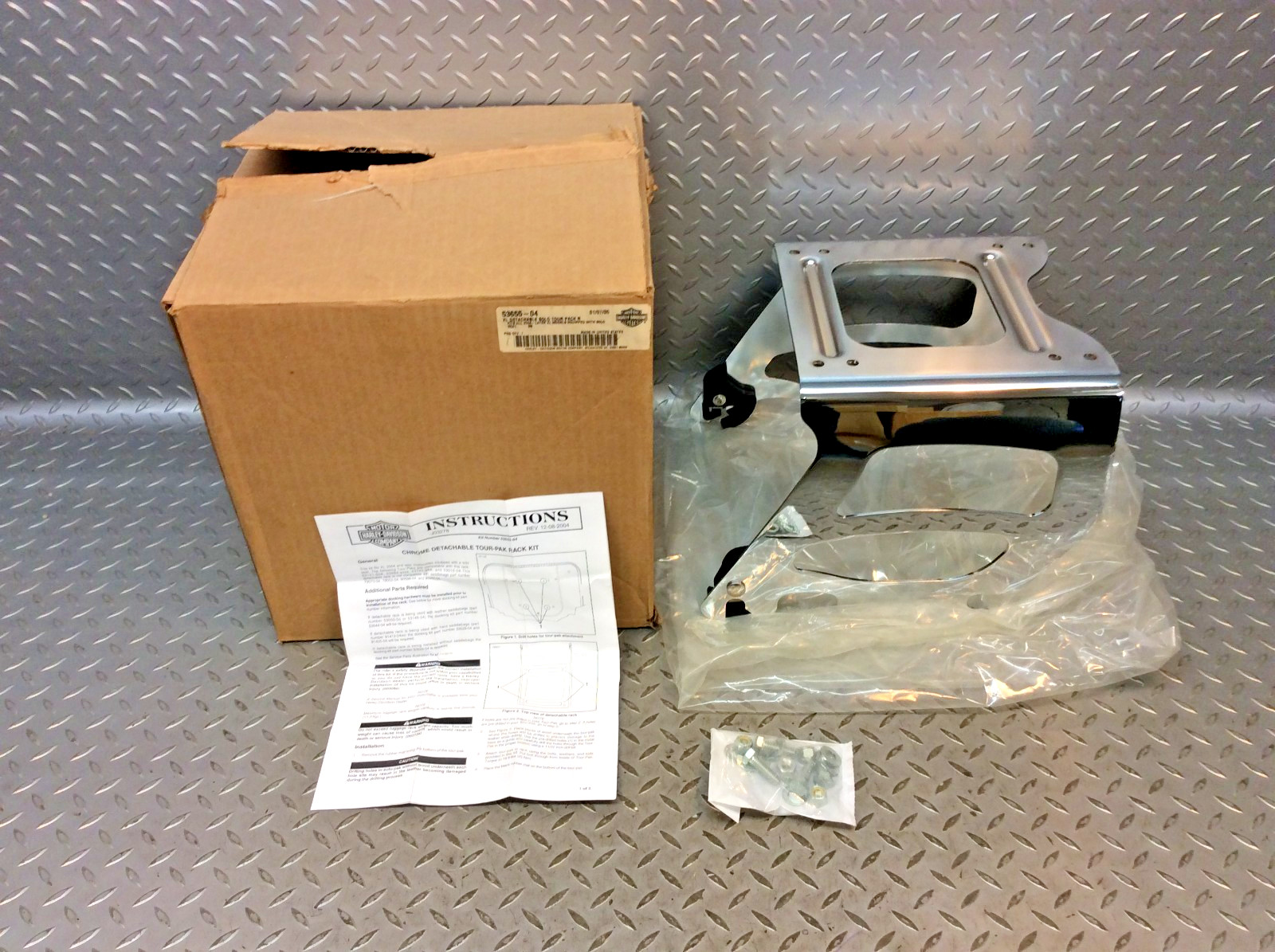 04-16 Harley Davidson Sportster XL 883 1200 Detachable Solo Tour Pack Rack NOS
