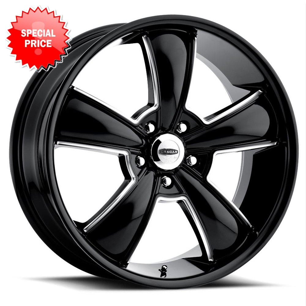 CRAGAR 615BMBC Modern Muscle 18X8 5X114.3 ET28 Black/Machined Accents (Qty of 4) CRAGAR 615BMBC Modern Muscle 18X8 5X114.3 ET28 Black/Machined Accents (Qty of 4)