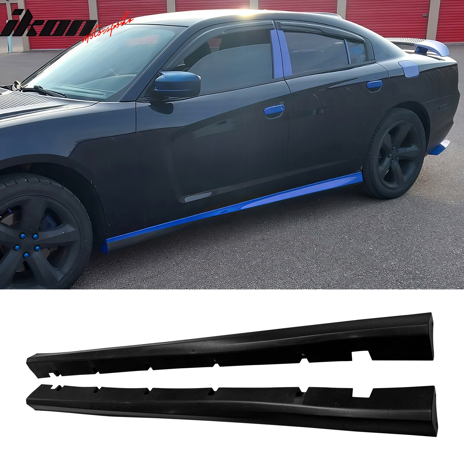 Fits 11-23 Dodge Charger GT R/T Scat Pack Side Skirts SRT Style Rocker Panel 2PC Fits 11-23 Dodge Charger GT R/T Scat Pack Side Skirts SRT Style Rocker Panel 2PC