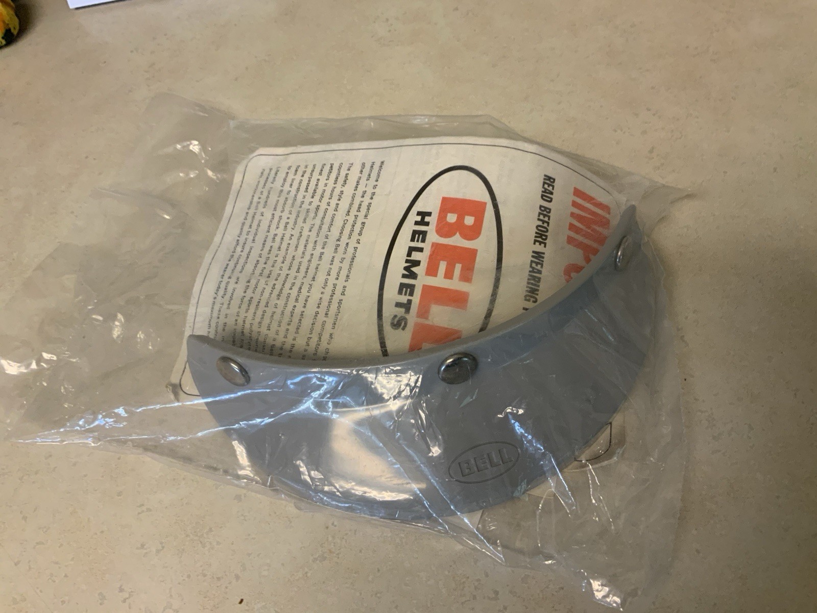 Vintage Bell Plastic Motorcycle Helmet Visor NOS #2 Vintage Bell Plastic Motorcycle Helmet Visor NOS #2