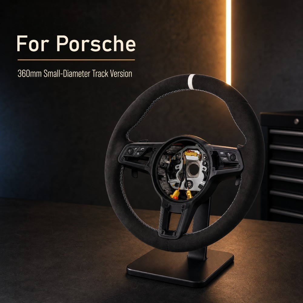 360mm Small Diameter Alcantara Steering Wheel For Porsche 911 GT3 Boxster Cayman
