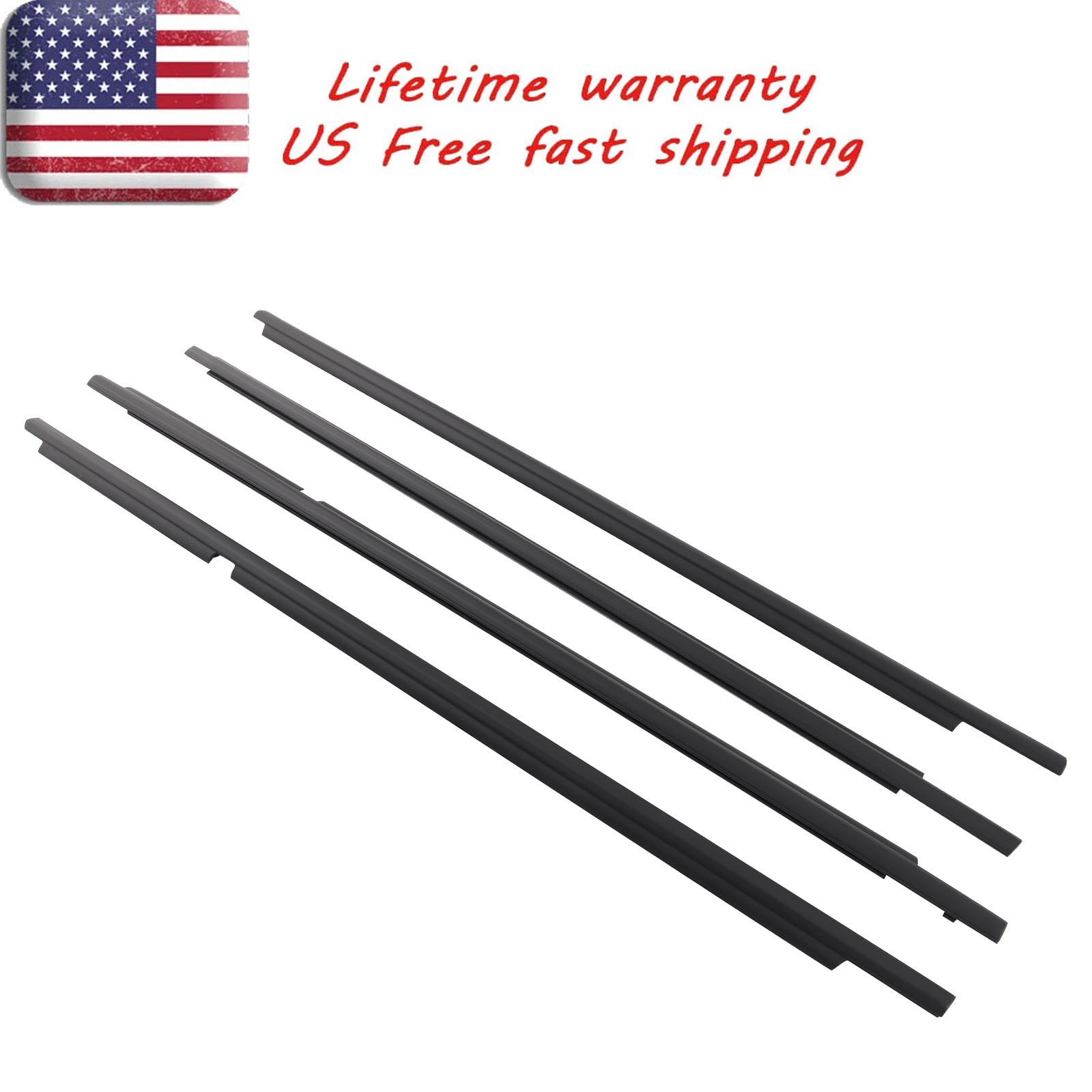 4pcs Outside Window Belt Moulding Weatherstrip Kit for Toyota Land Cruiser 98-07