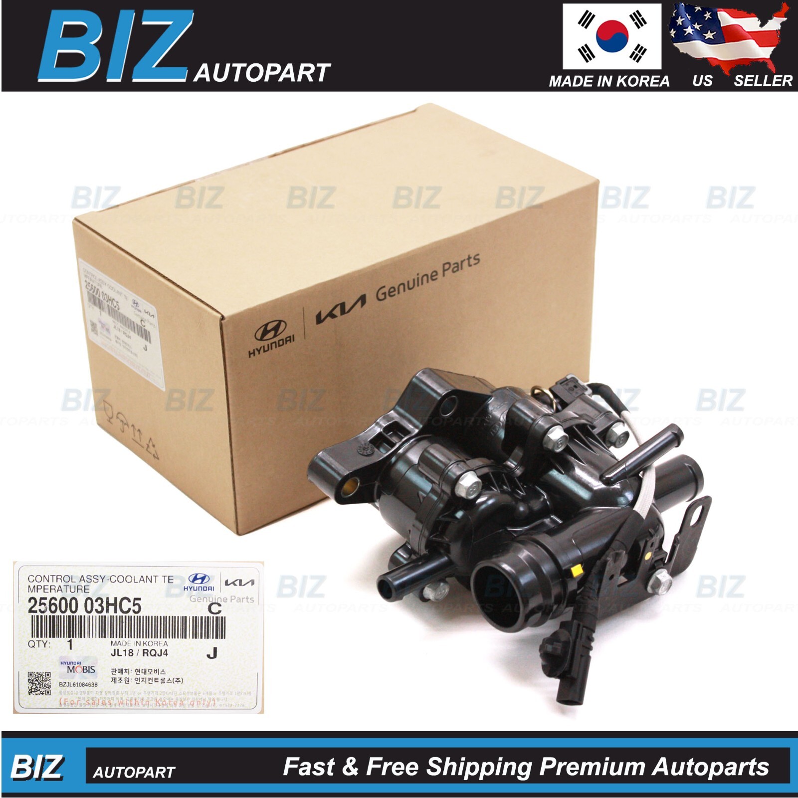 Genuine Coolant Control Assy for 2017-2025 Elantra Ioniq Niro Hybrid 25600-03HC5