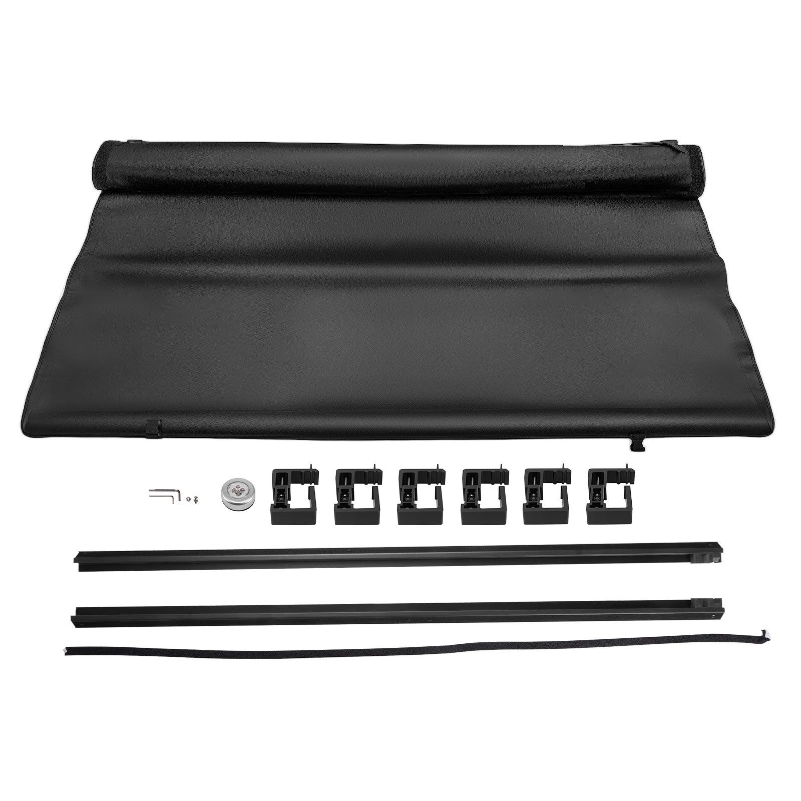 5ft/5.2ft Soft Roll Up Tonneau Cover for Chevy Colorado 15-2026 With LED Lamp