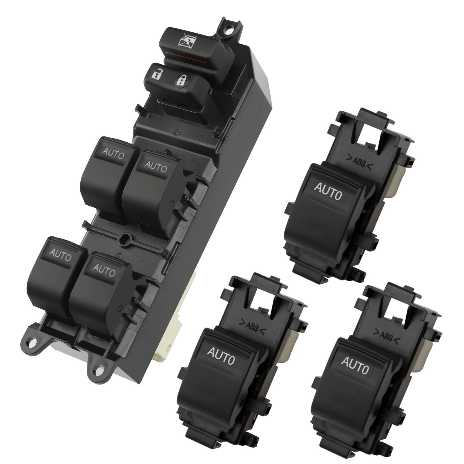 4-Piece Set of Left-Hand Drive Power Window Switches for 2013-2021 Toyota Tundra 4-Piece Set of Left-Hand Drive Power Window Switches for 2013-2021 Toyota Tundra