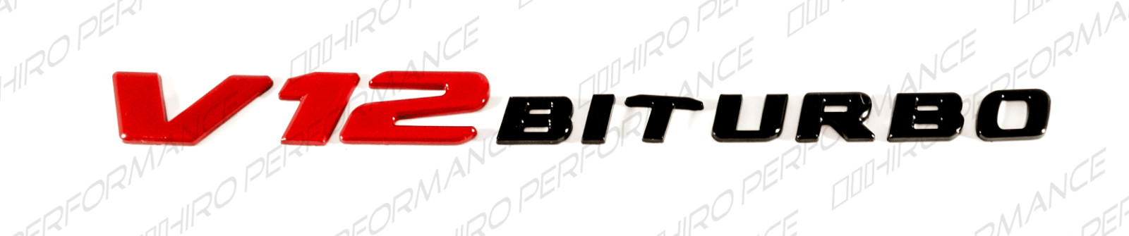 Gloss Red Black Emblem Badge for Mercedes-Benz V12 Biturbo S-Class S65 W222 AMG