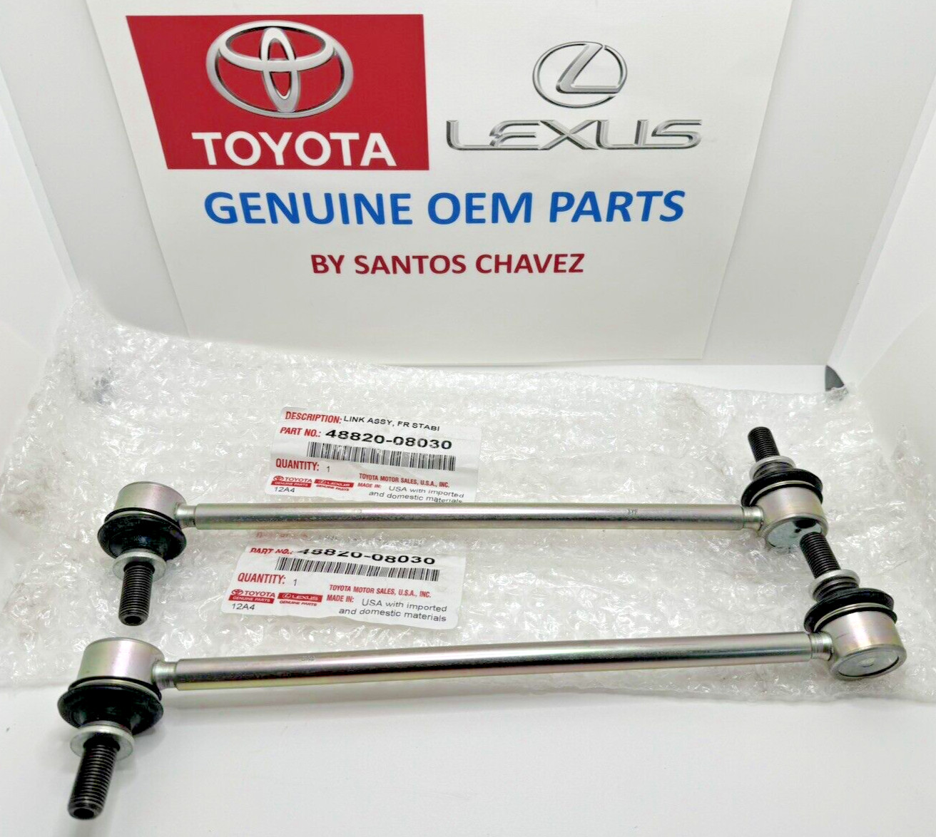 2011-2020 Toyota Sienna R/L Front Sway Bar Links GENUINE OEM PART X2 48820-08030 2011-2020 Toyota Sienna R/L Front Sway Bar Links GENUINE OEM PART X2 48820-08030