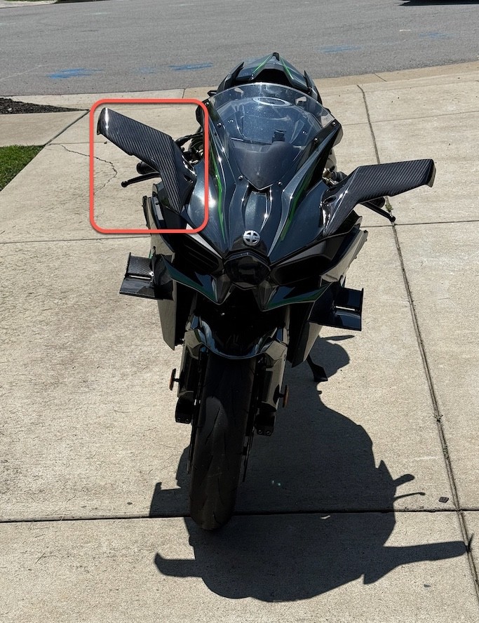 Ninja H2 Winglet - Upper RH - RPM Carbon - right - perfect condition