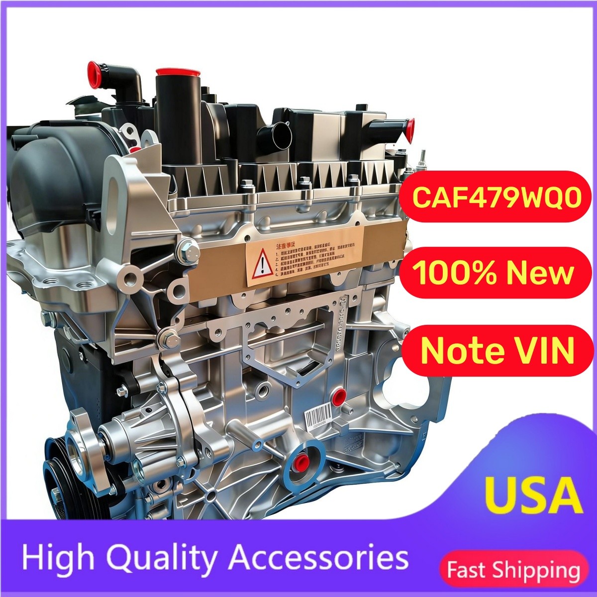 For 2017-2019 Ford Escape 1.5L Turbo CAF479WQ0 4-Cylinder Engine Motor New
