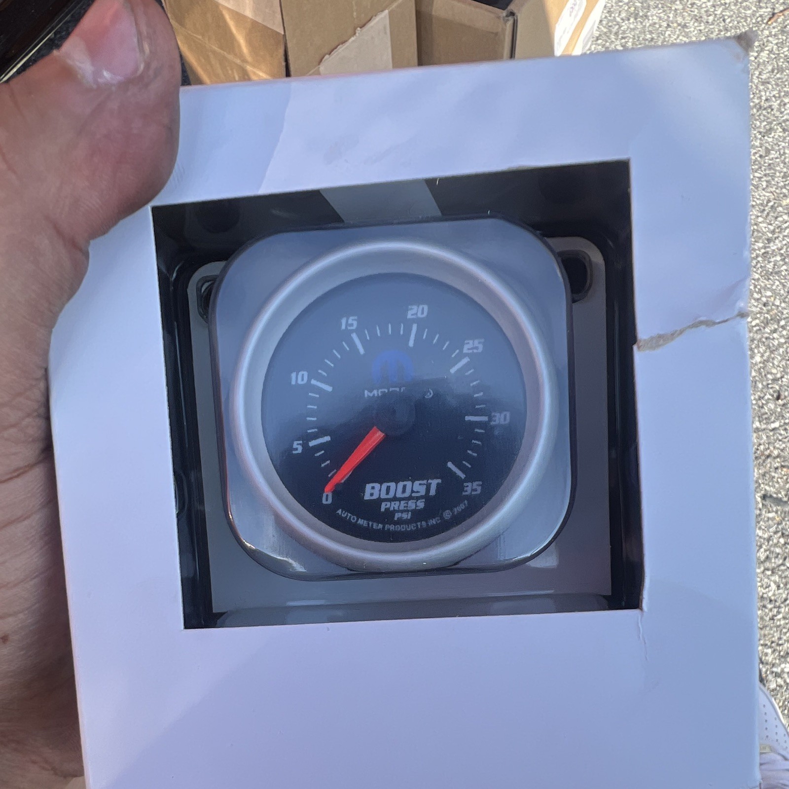 Auto Meter MOPAR Series 2-1/16-Inch Boost Gauge; 0-35 PSI; Mechanical Auto Meter MOPAR Series 2-1/16-Inch Boost Gauge; 0-35 PSI; Mechanical