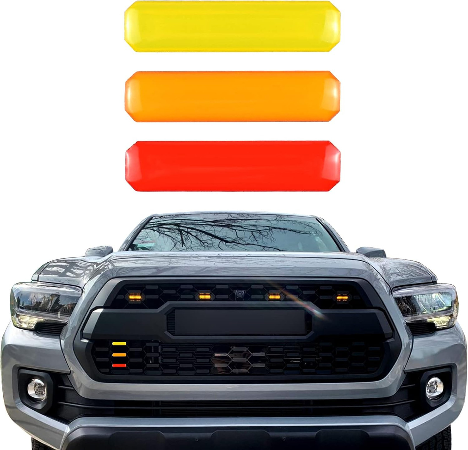 Three Color Stripe Grille Emblem Badge Sticker Acrylic UV Resistant Compatible Three Color Stripe Grille Emblem Badge Sticker Acrylic UV Resistant Compatible