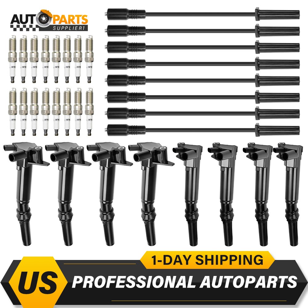 8 Ignition Coil + 16 Spark Plug for Ford F-250 F-350 E-450 V8 6.2L UF834 UF865
