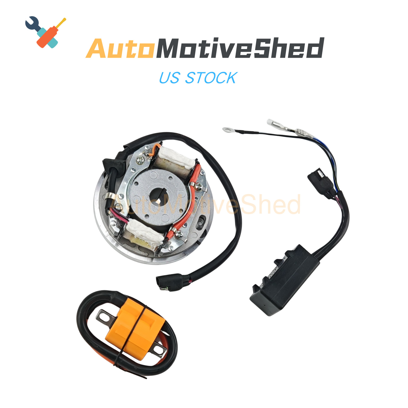 Stator Flywheel Rotor CDI Ignition Coil Kit For Suzuki RM400 RM500 RM125 RM250