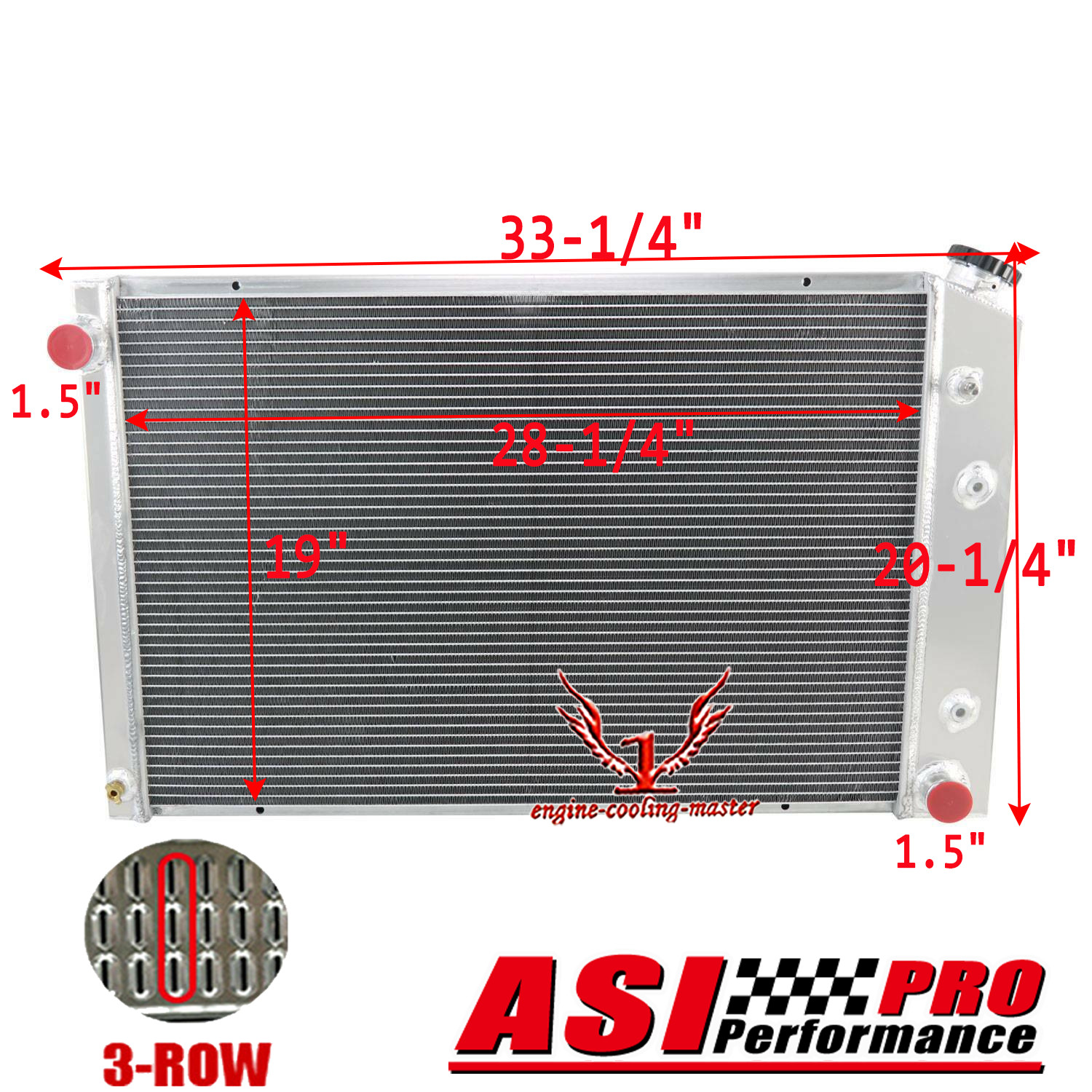 CC716 3 Row Aluminum Radiator For 1973-89 CHEVY C/K 10 20 30 GMC Suburban Jimmy