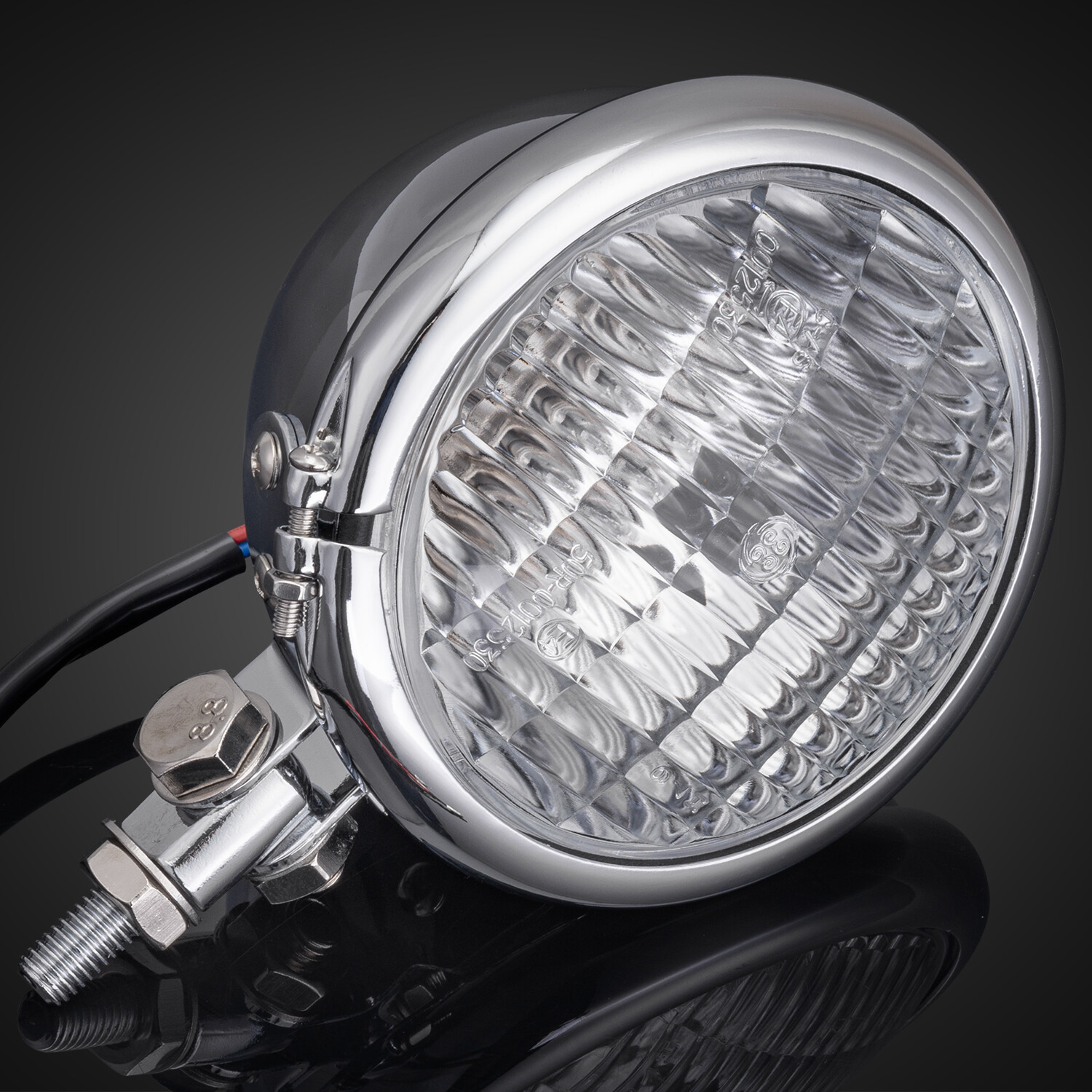 Chrome Motorcycle Headlight Lamp Universal For Harley Chopper Bobber Cafe Racer Chrome Motorcycle Headlight Lamp Universal For Harley Chopper Bobber Cafe Racer