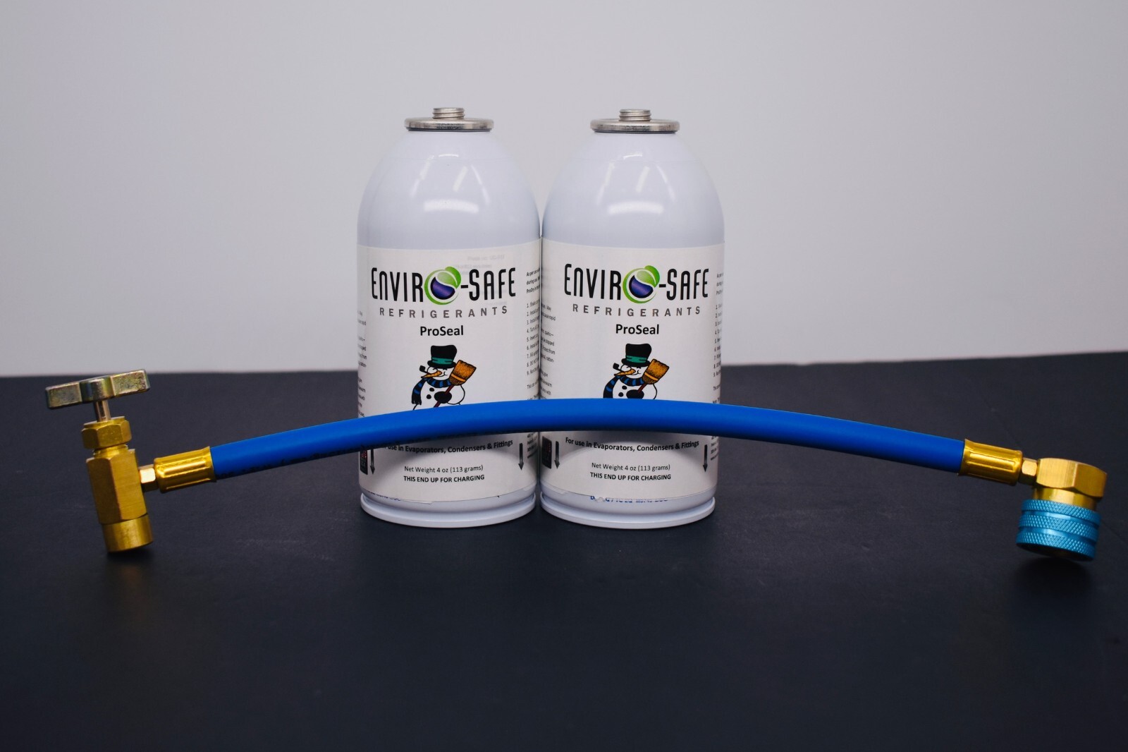 Proseal, Envirosafe Proseal, 2 cans (4oz, 113 grams) with 1234yf Brass Hose Proseal, Envirosafe Proseal, 2 cans (4oz, 113 grams) with 1234yf Brass Hose