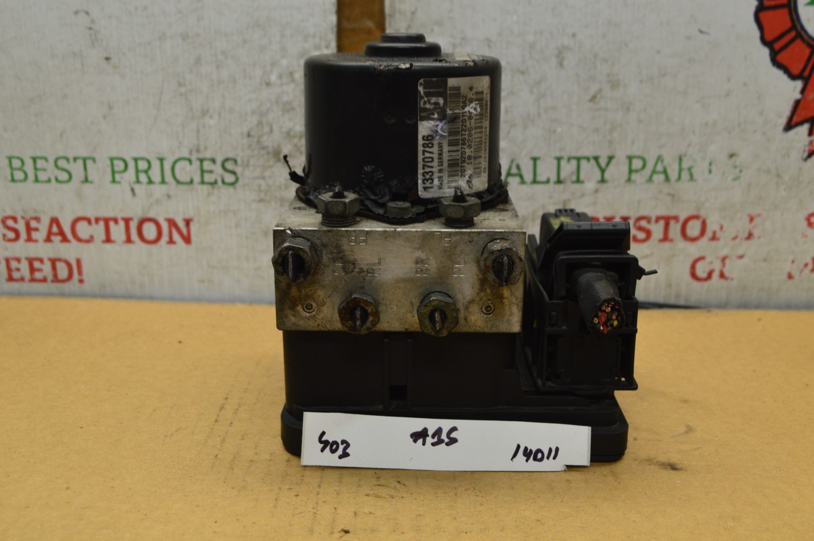 2012-15 Chevrolet Cruze ABS 13370786 AntiLock Brake Pump Control Module 403-14D1