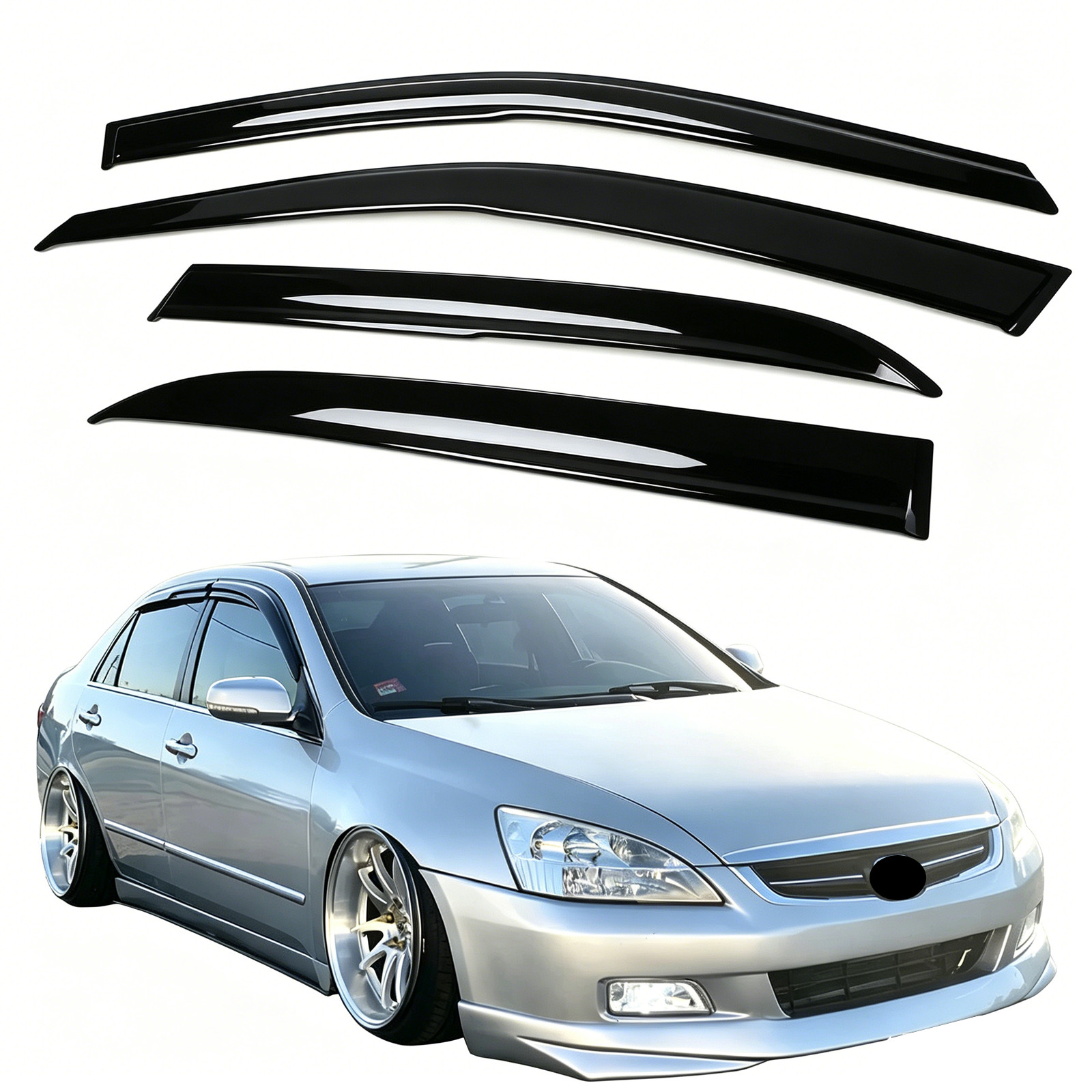 For 2003 2004 2005-2007 Honda Accord 4 Door Sedan Window Visor Sun Rain Guards
