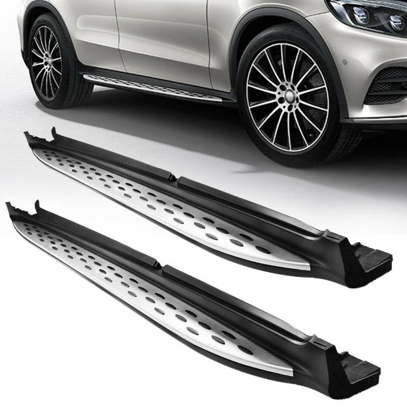 Black Horse OEM Replica Running Boards BK Fit 15-25 Mercedes-Benz GLE63 AMG S