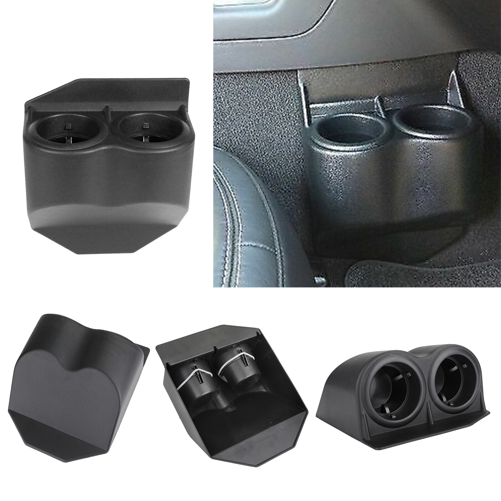 Black Travel Water Auto Dual Cup Holders For Corvette C5 C6 GMC 1997-2013 USA
