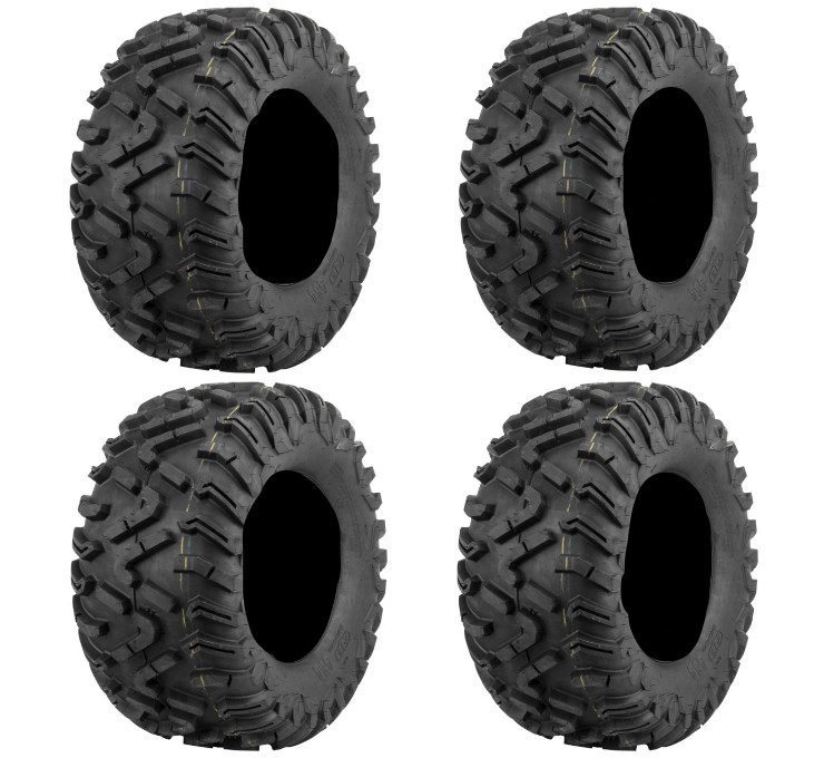 Quadboss QBT454 Tires 26x9x12 Front and 26x11x12 Rear - 6 Ply Utility UTV Tires