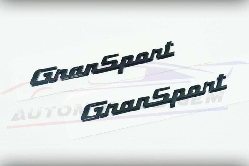 for Maserati GranSport Emblem Gloss Black Fender Letter Badge Quattroporte- for Maserati GranSport Emblem Gloss Black Fender Letter Badge Quattroporte-