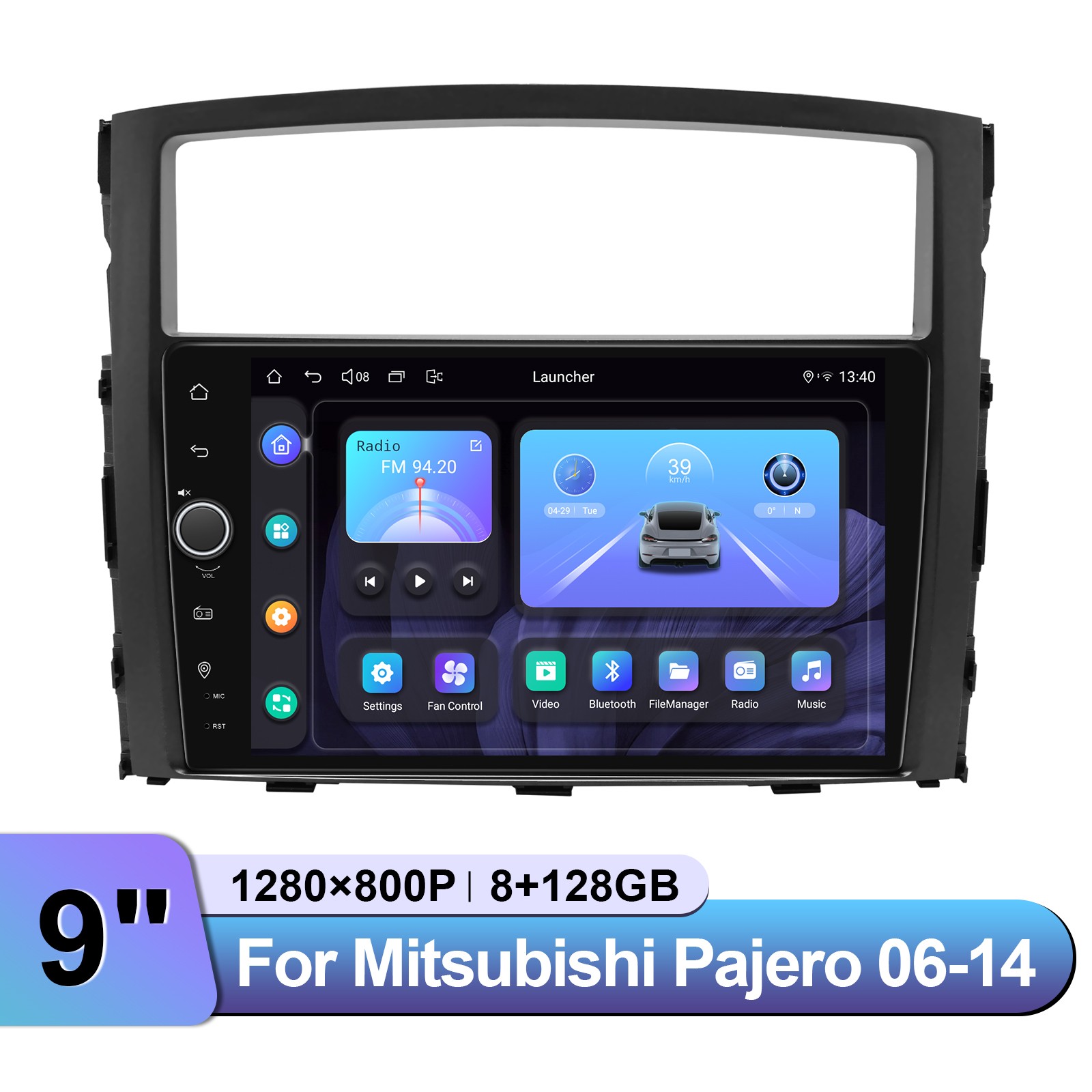 JOYING 9 Inch Apple Carplay Head Unit Upgrade For Mitsubishi Pajero 2006-2014