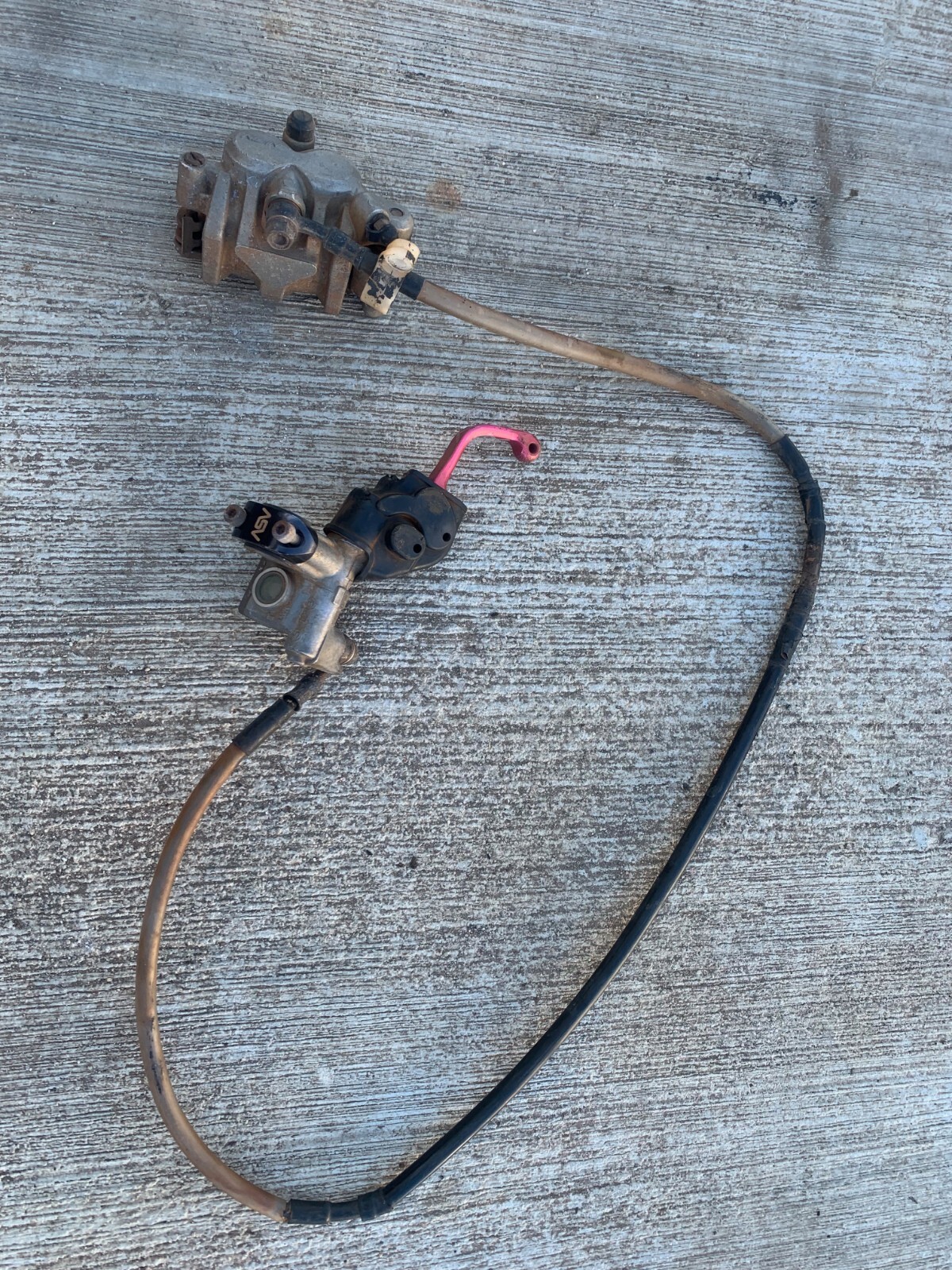 2002 - 2007 Honda Cr250 Front Brake Assembly Caliper Cylinder Line