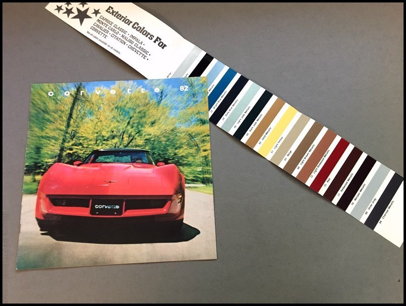 1982 Chevrolet Corvette 16-page Original Car Sales Brochure Catalog  SET