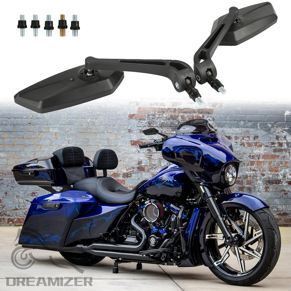 8mm/10mm Motorcycle Rear View Mirrors For Harley Touring Street Road Glide King 8mm/10mm Motorcycle Rear View Mirrors For Harley Touring Street Road Glide King