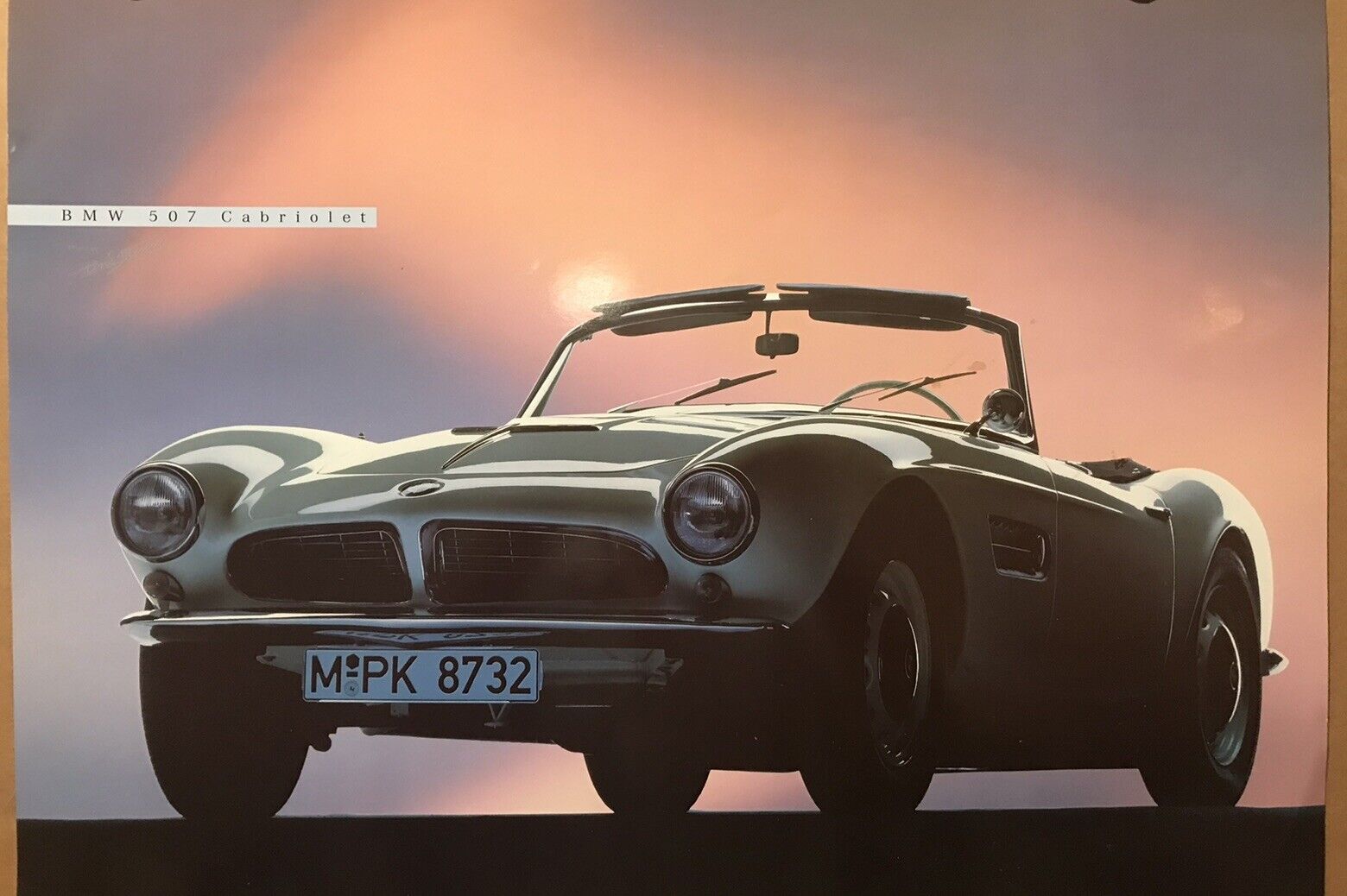 BMW 507 Cabriolet Car Poster Very High Quality Rare Staud Of Germany 🇩🇪