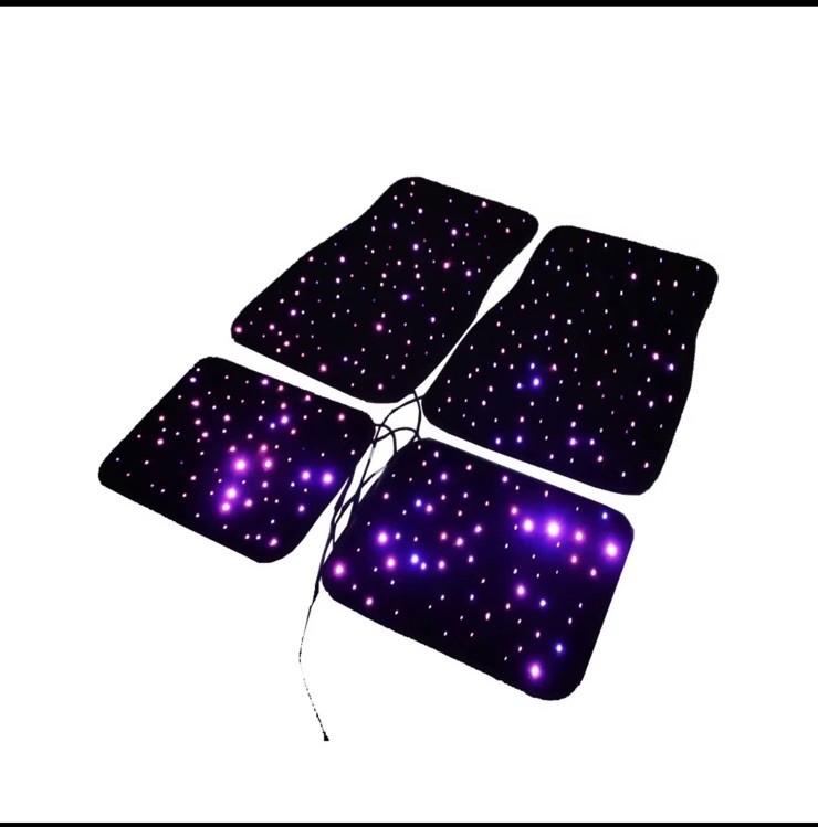 Led Straight Light Fiber Car Rug 4 Pc Set Led Straight Light Fiber Car Rug 4 Pc Set