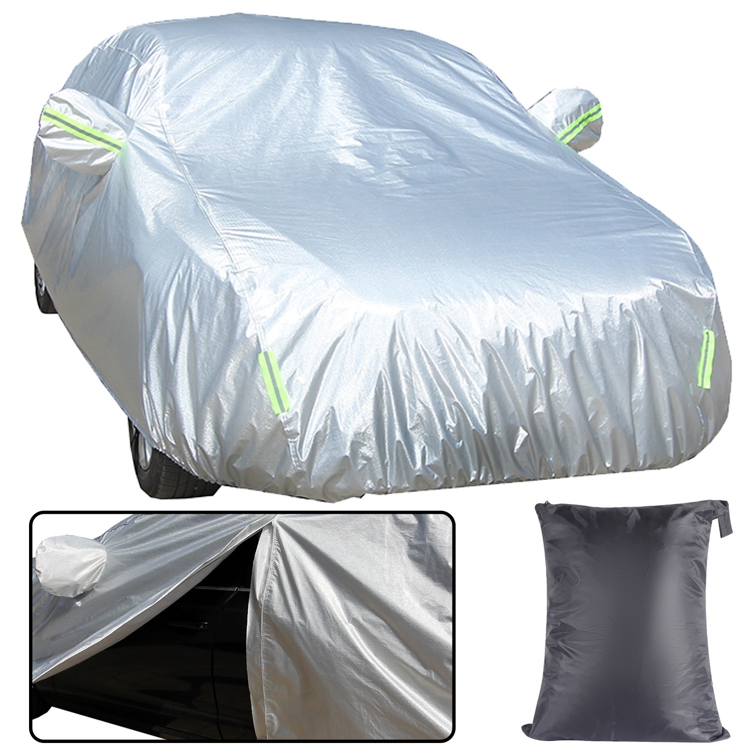 Sedan SUV Full Car Cover Waterproof All Weather Sun Rain UV Dust Snow Protection